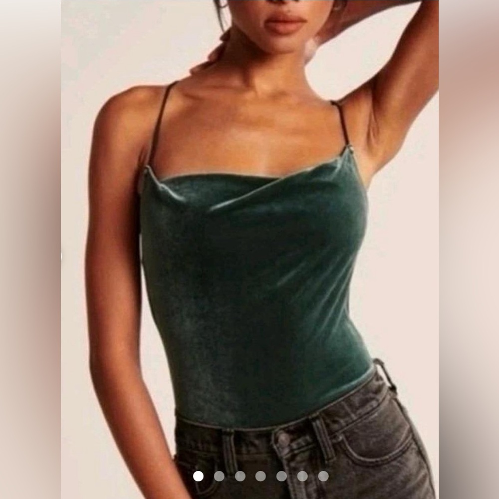 Abercrombie Velvet Cowlneck bodysuit